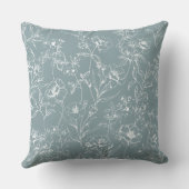 tijdloze bloemenblauwe Baby Kussen (Achterkant)