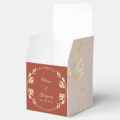 Tijdloze bloemenrustieke bruiloft bedankdoosjes (Geopend)