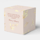 Tijdloze bloemenrustieke bruiloft bedankdoosjes (Achterkant)