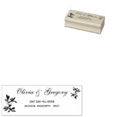 Tijdloze bloemensymfonie in blauwe bruiloft rubberstempel (Gestempeld)