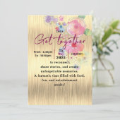 Tijdloze bloemige bijeenkomst kaart (Staand voorkant)