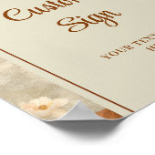Tijdloze Boho Koper Beige Olijf Bloemstuk Custom Poster (Hoek)