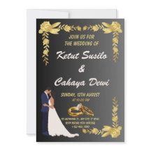 Tijdloze bruiloft met bruid en bruidegom