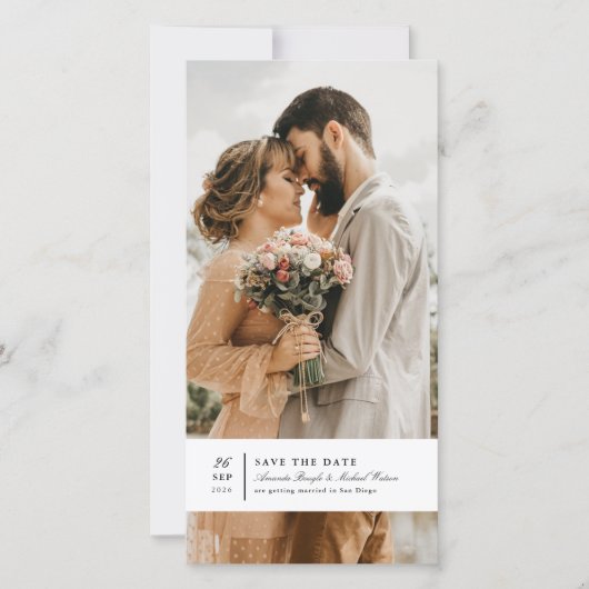 Tijdloze Charm Save the Date (Voorkant)