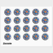 Tijdloze charme ronde sticker (Vel)