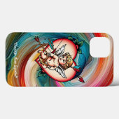 Tijdloze Cupido en Heart Ink Case-Mate iPhone Case (Achterkant (horizontaal))