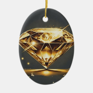 tijdloze diamanten parel keramisch ornament