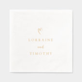 Tijdloze elegante bruiloft folie servetten (Voorkant)