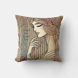 Tijdloze elegante sierlijke dame Print Kussen
