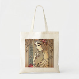 Tijdloze elegante sierlijke dame Print Tote Bag