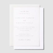 Tijdloze Elegante Trouwen Save the Date Vellum Uitnodigingen (Offset)