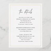 Tijdloze Elegante Wedding Folie Enclosure Kaart (Voorkant)