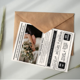 Tijdloze Elegantie: Aangepaste Zwart-Wit Foto Kaart