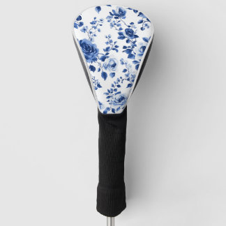 Tijdloze Elegantie- Blauwe Toile Golf Head Cover