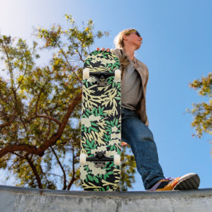 Tijdloze elegantie: bosillustratie  skateboard