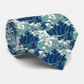 Tijdloze Elegantie: Japans Wave Stropdas (Opgerold)