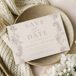 Tijdloze Elegantie: Klassieke Neutrale Trouwdag Save The Date