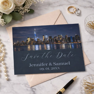 Tijdloze Elegantie NYC Silhouette Save the Date