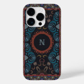 Tijdloze Elegantie Traditionele Stof Monogram Case-Mate iPhone Case (Achterkant)
