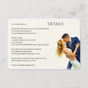 Tijdloze Elegantie Trouw Gouden Romantiek Koppel Informatiekaartje