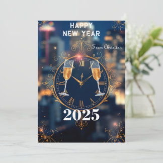 Tijdloze elegantie: welkom 2025 kaart