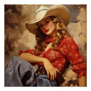 Tijdloze erfenis van een cowgirl: Wild West Whispe Perfect Poster