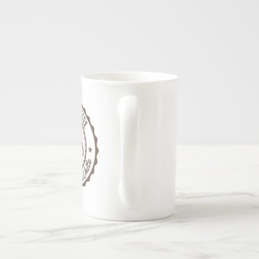 Tijdloze Genade: Elegante Bone China Mok met Eenvo (Achterkant)