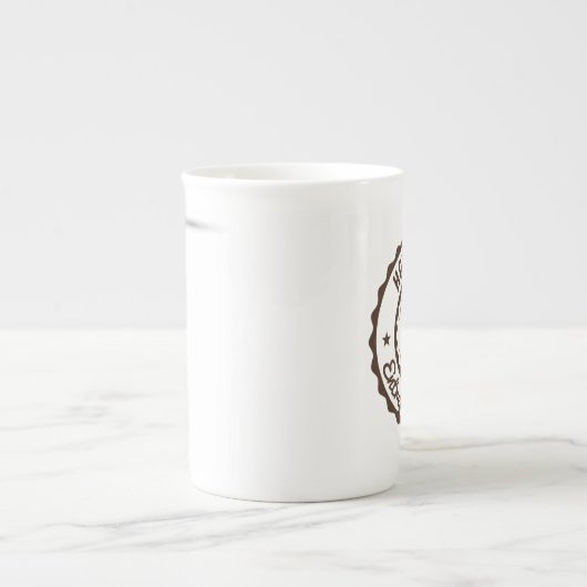 Tijdloze Genade: Elegante Bone China Mok met Eenvo (Voorkant)