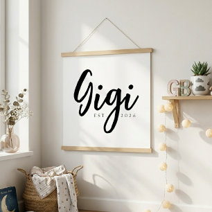 Tijdloze Gigi Jaar Elegante Familie Script Poster