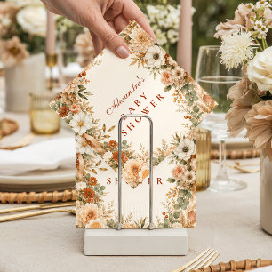 Tijdloze herfst boho baby shower servet
