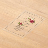 Tijdloze Holly Wreath Kerstbruiloft Acryl Uitnodigingen (Laagn)