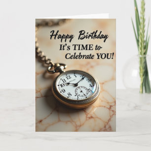 Tijdloze horloge verjaardagskaart kaart
