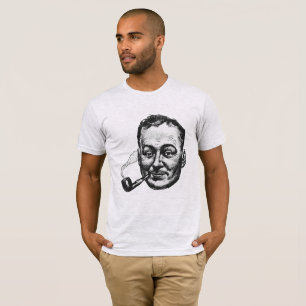 Tijdloze Humor: rookpijpillustratie T-shirt