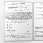 Tijdloze katholieke monogram trifold-programma drieluik programma (Binnenzijde eerst)