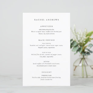 Tijdloze Klassieke Formele Gasten Naam Trouw Menu