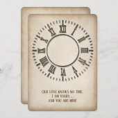 Tijdloze Klok Uitnodiging voor Hernieuwing van Gel (Voorkant / Achterkant)