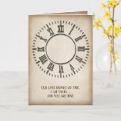 Tijdloze Klokkaart voor Jubileum Kaart (Gele Bloem)