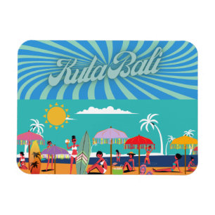Tijdloze Kuta: Fun Bali Briefkaart Magneet