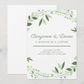 Tijdloze lente trouwkaart kaart (Voorkant / Achterkant)