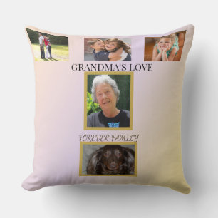 Tijdloze Liefde 5-Foto Familietribute Kussen