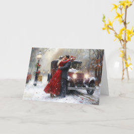 Tijdloze liefde in de winter Valentijnsdag Kaart