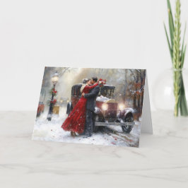 Tijdloze liefde in de winter Valentijnsdag Kaart