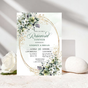 Tijdloze liefde Proefhuwelijksdiner Boho Eucalyptu Kaart