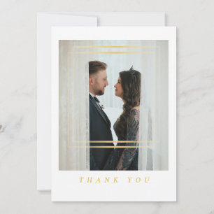 Tijdloze liefde Romantische foto bruiloft uitnod Kaart
