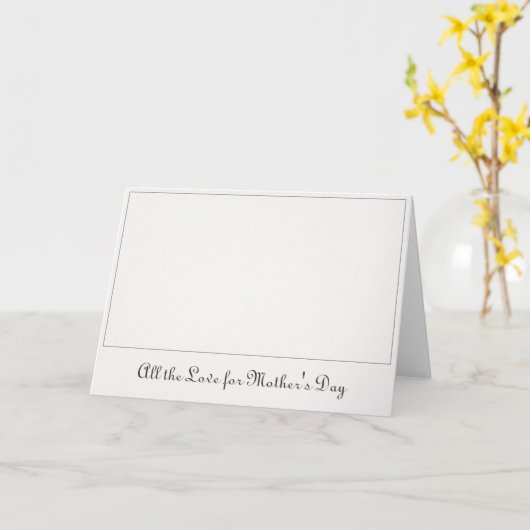 Tijdloze liefde tussen moeder en dochter kaart (Gele Bloem)