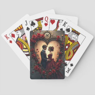 Tijdloze Liefde – Victoriaanse Gotische Trouwcolle Pokerkaarten