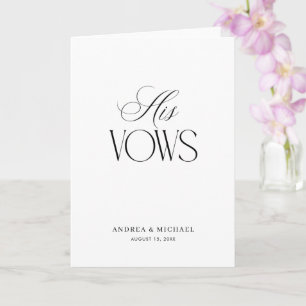 Tijdloze Luxe Script Elegante Huwelijksbelofte Voo Kaart