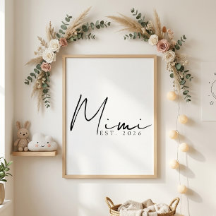 Tijdloze Mimi Oprichtingsjaar Elegante Familie Scr Poster