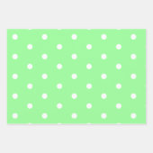 Tijdloze Mint White Polka Dot Gift Wrapping Paper (Voorkant 2)
