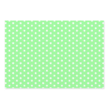 Tijdloze Mint White Polka Dot Gift Wrapping Paper